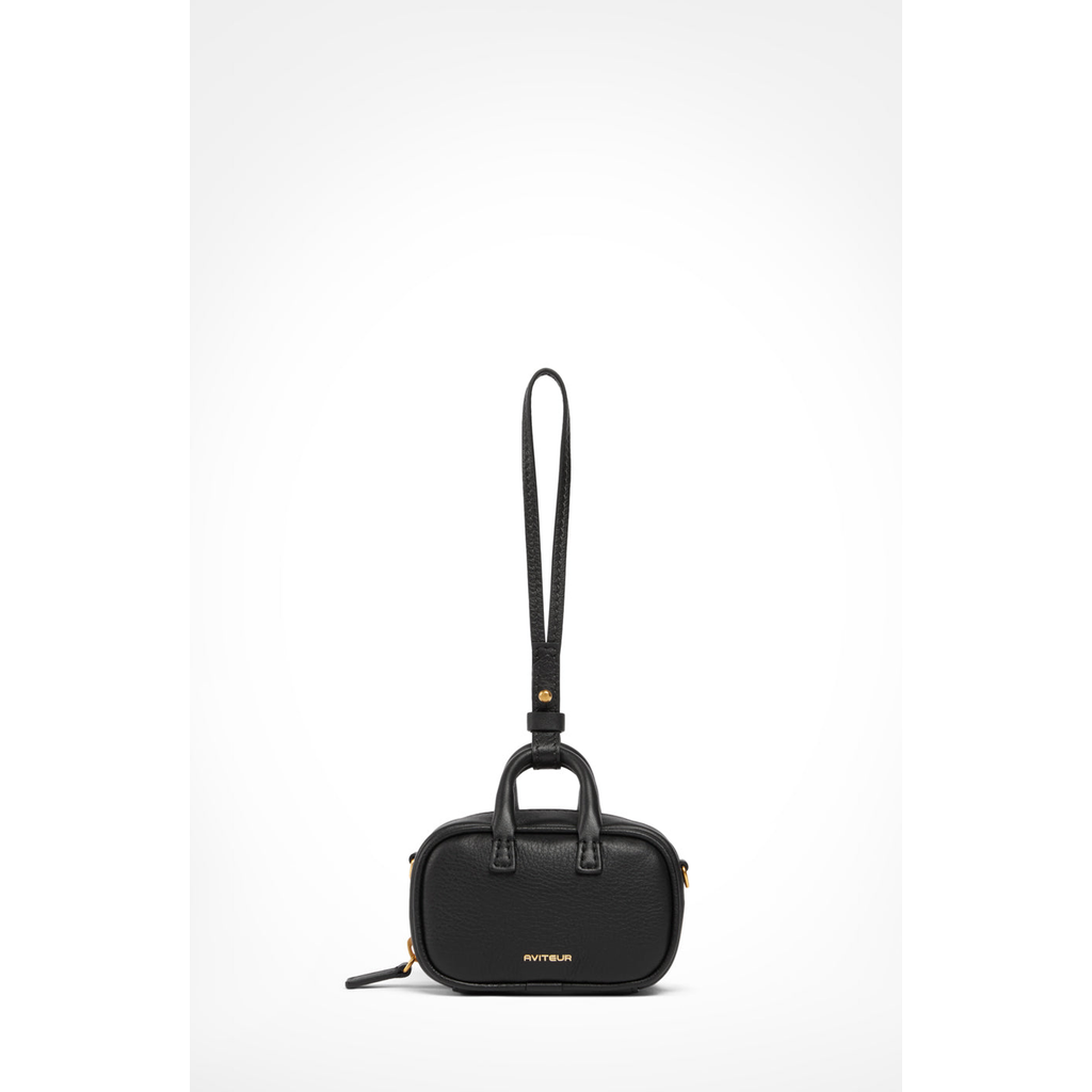 Aviteur Mini Maia Calfskin Bag In Black