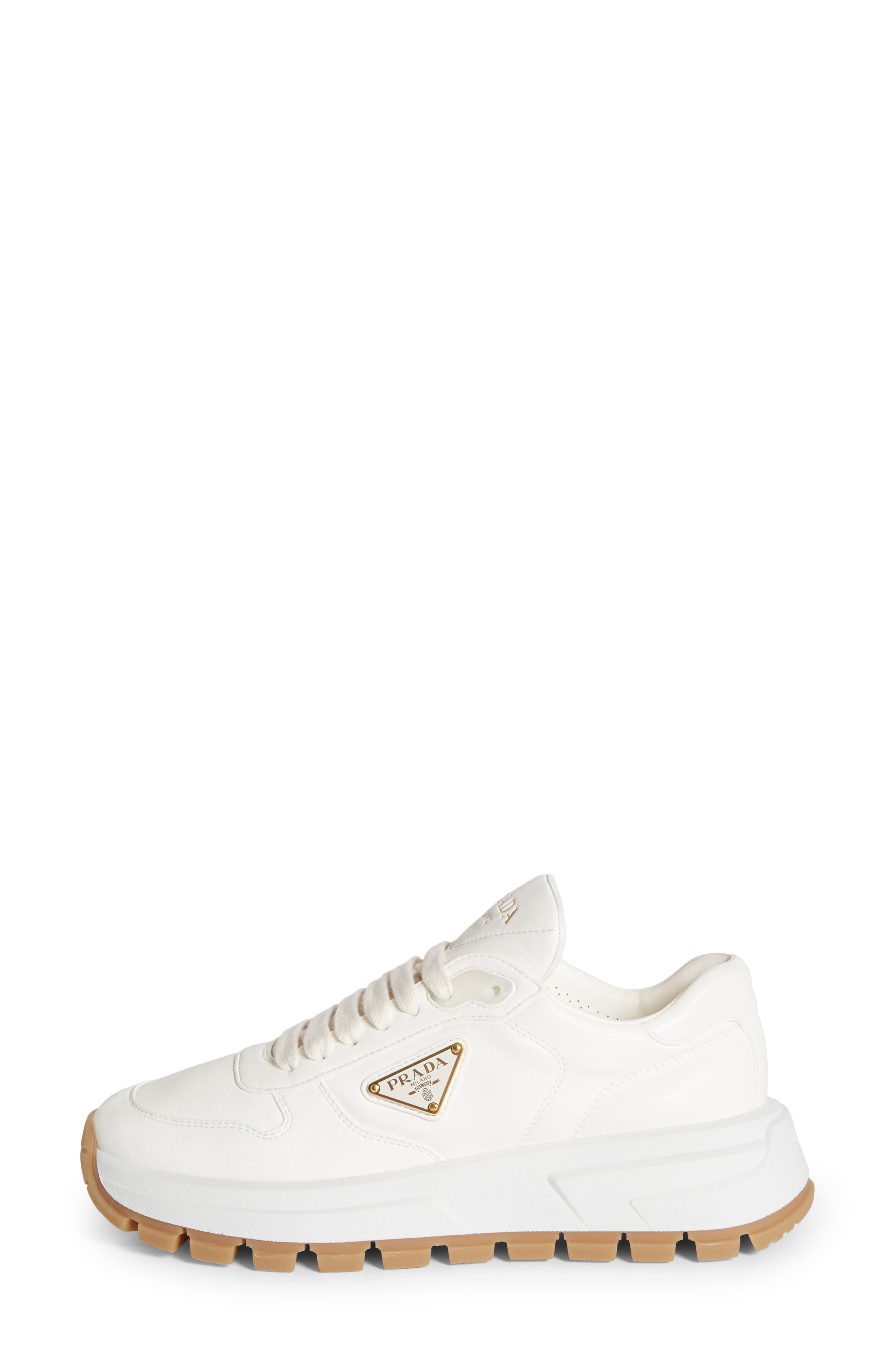 Triangle Logo Lace-Up Sneaker, Alternate, color, IVORY