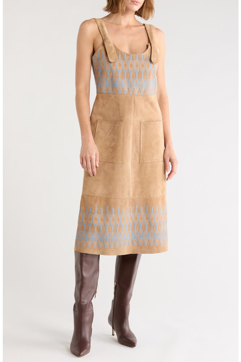 Leather Dress, Main, color, SAND