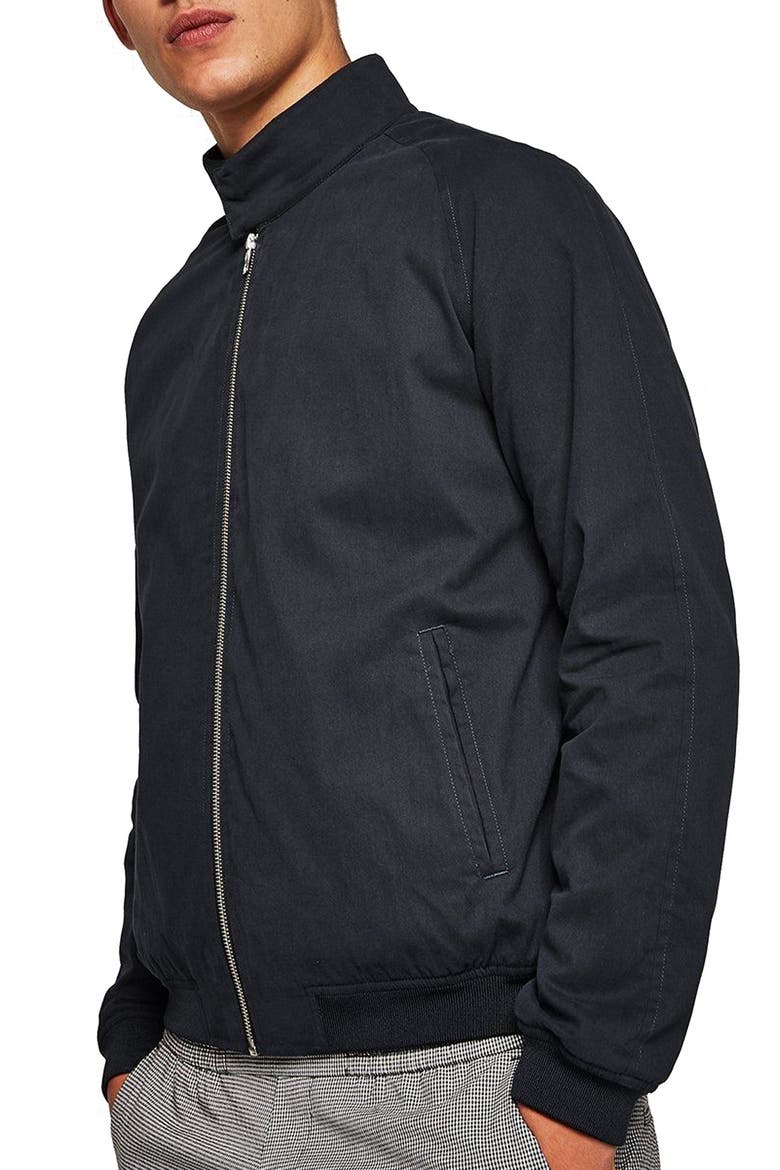 Harrington Jacket, Main, color, DARK BLUE