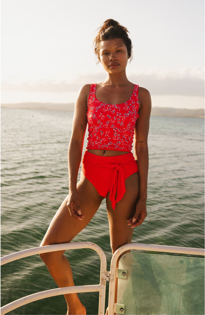 Nani Tied Up Swim Bottom, Alternate, color, Poppy