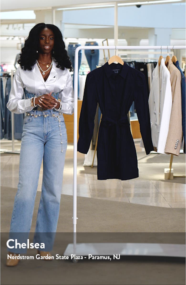 Conscious Rhodes Tie Waist Long Sleeve Shirtdress, sales video thumbnail