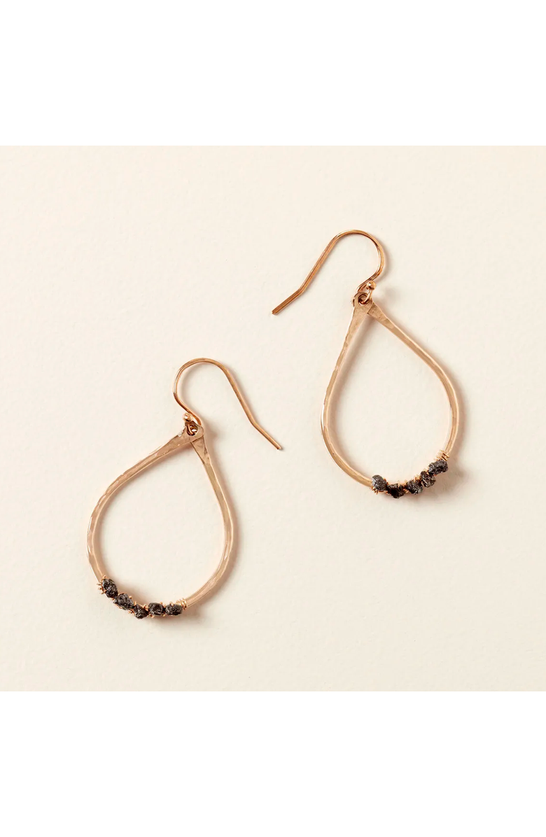 Uncommon Goods Black Rough Diamond Earrings by E.A.M. Handmade, Alternate, color, 