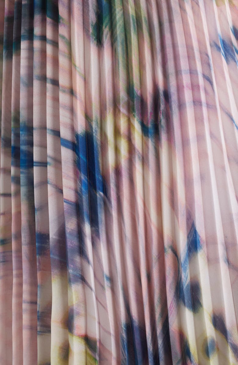 BOSS Orange Vlissole Pleated Midi Skirt, Alternate, color, Pastel Floral