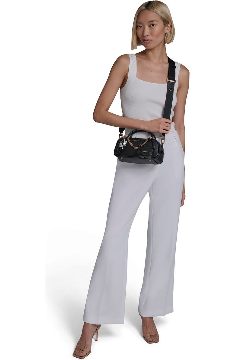 KARL LAGERFELD PARIS Zaylia Mini Crossbody, Alternate, color, Black/Gold