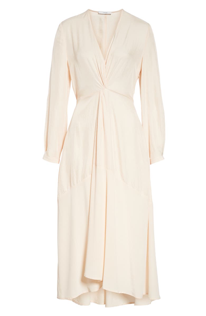 Vince Long Sleeve Twist Drape Dress, Alternate, color, 