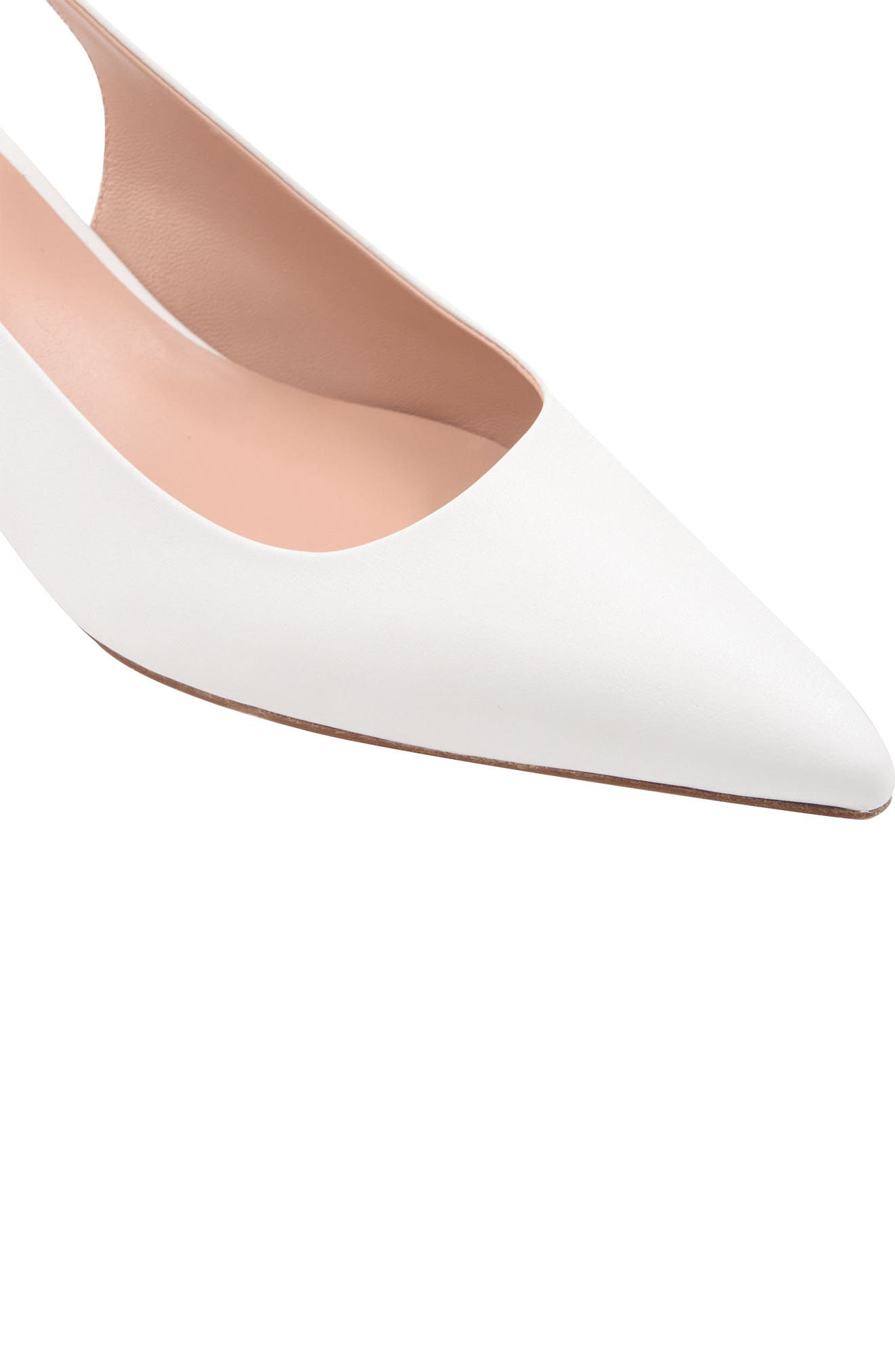 Bruno Magli Palerma Pointed Toe Slingback Pump, Alternate, color, White