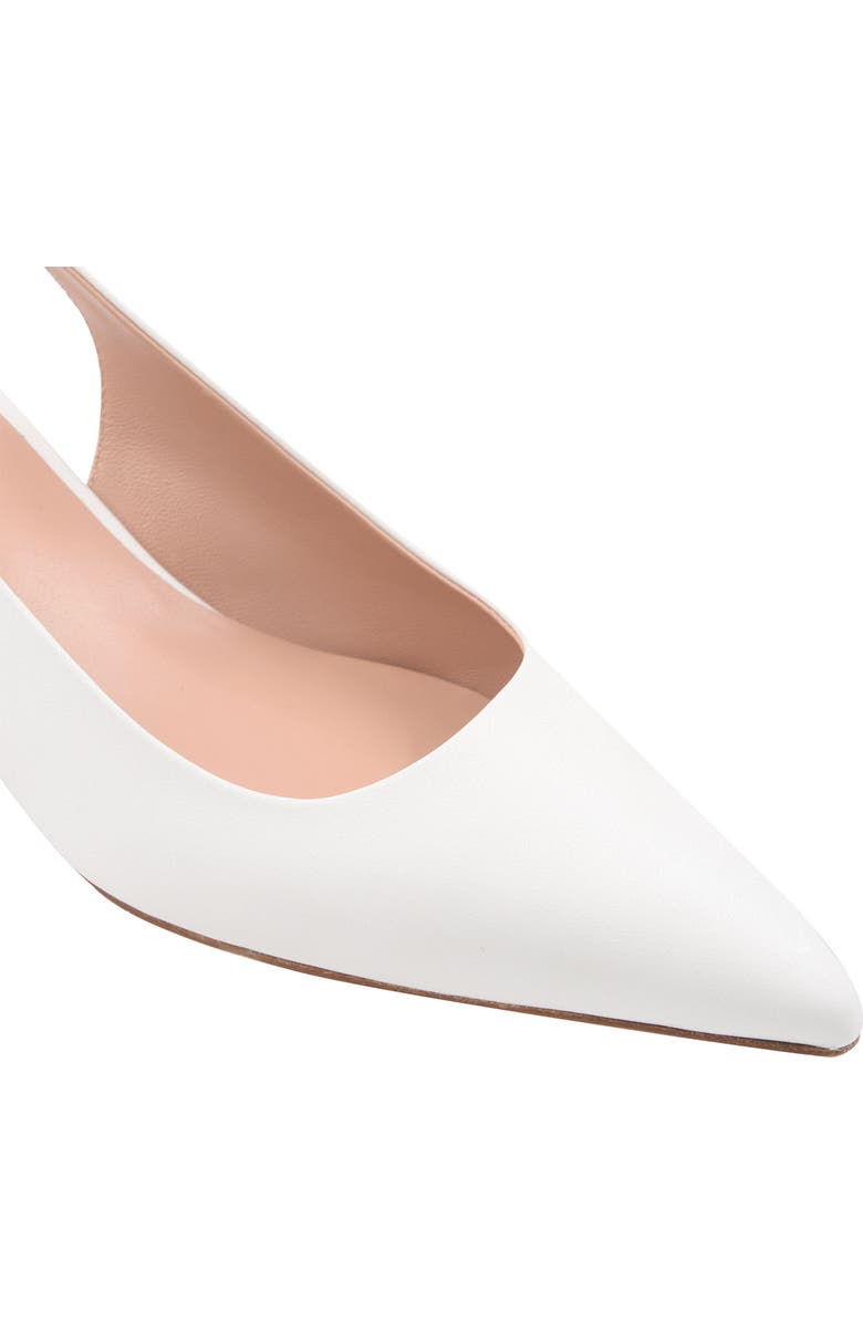 Bruno Magli Palerma Pointed Toe Slingback Pump, Alternate, color, White