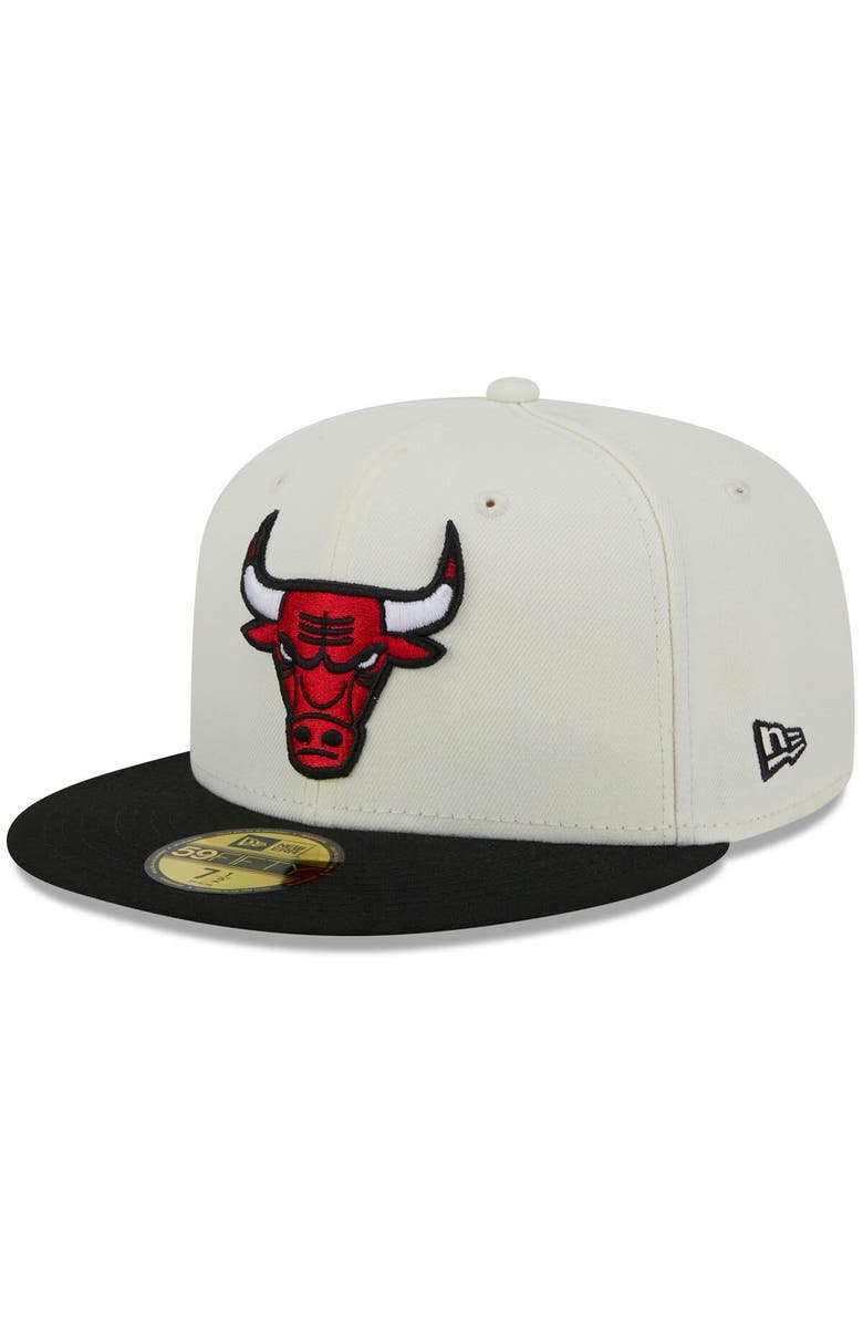 New Era x Staple Men's New Era x Staple Cream/Black Chicago Bulls NBA x Staple Two-Tone 59FIFTY Fitted Hat, Alternate, color,
