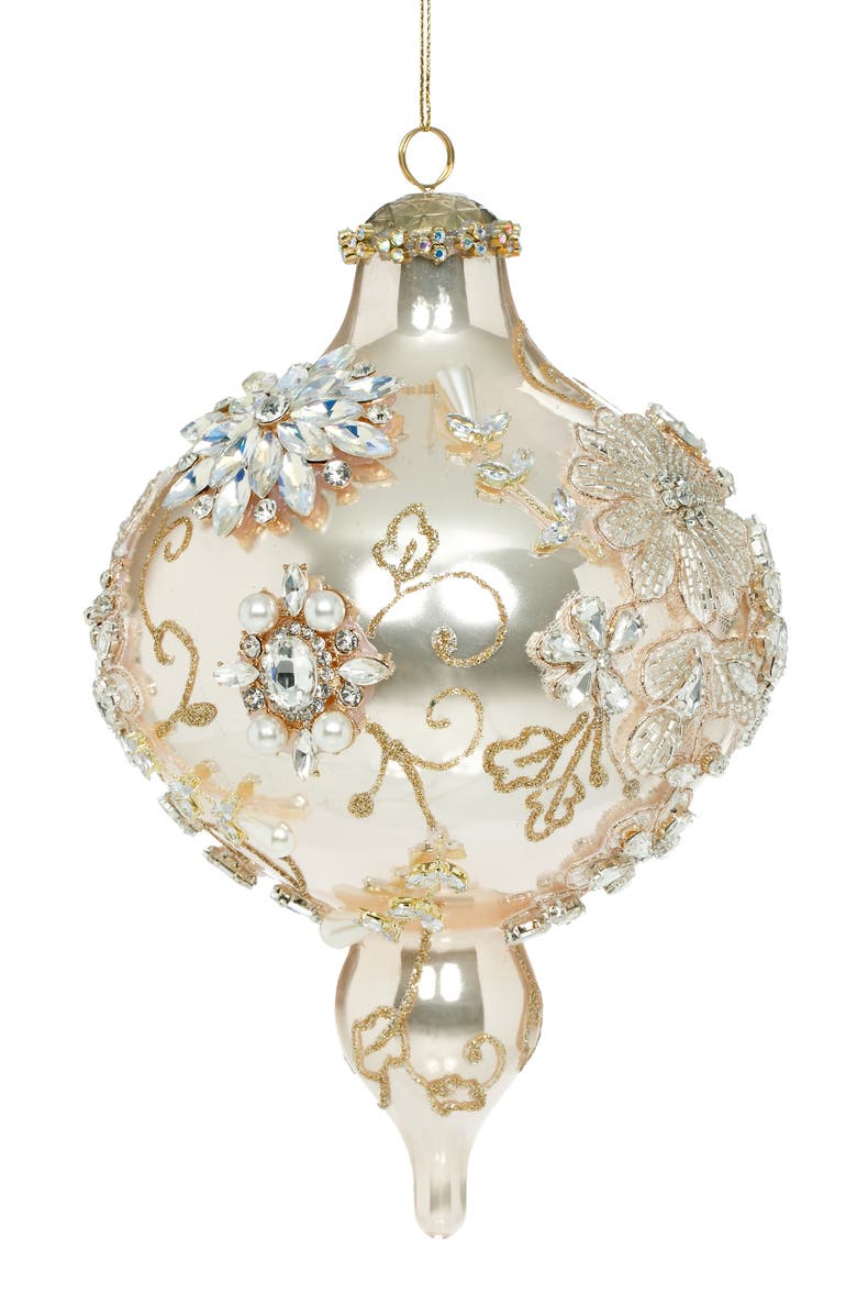 Mark Roberts Kings Jewel Extra Fancy Finial Ornament, Peach, Main, color, Peach