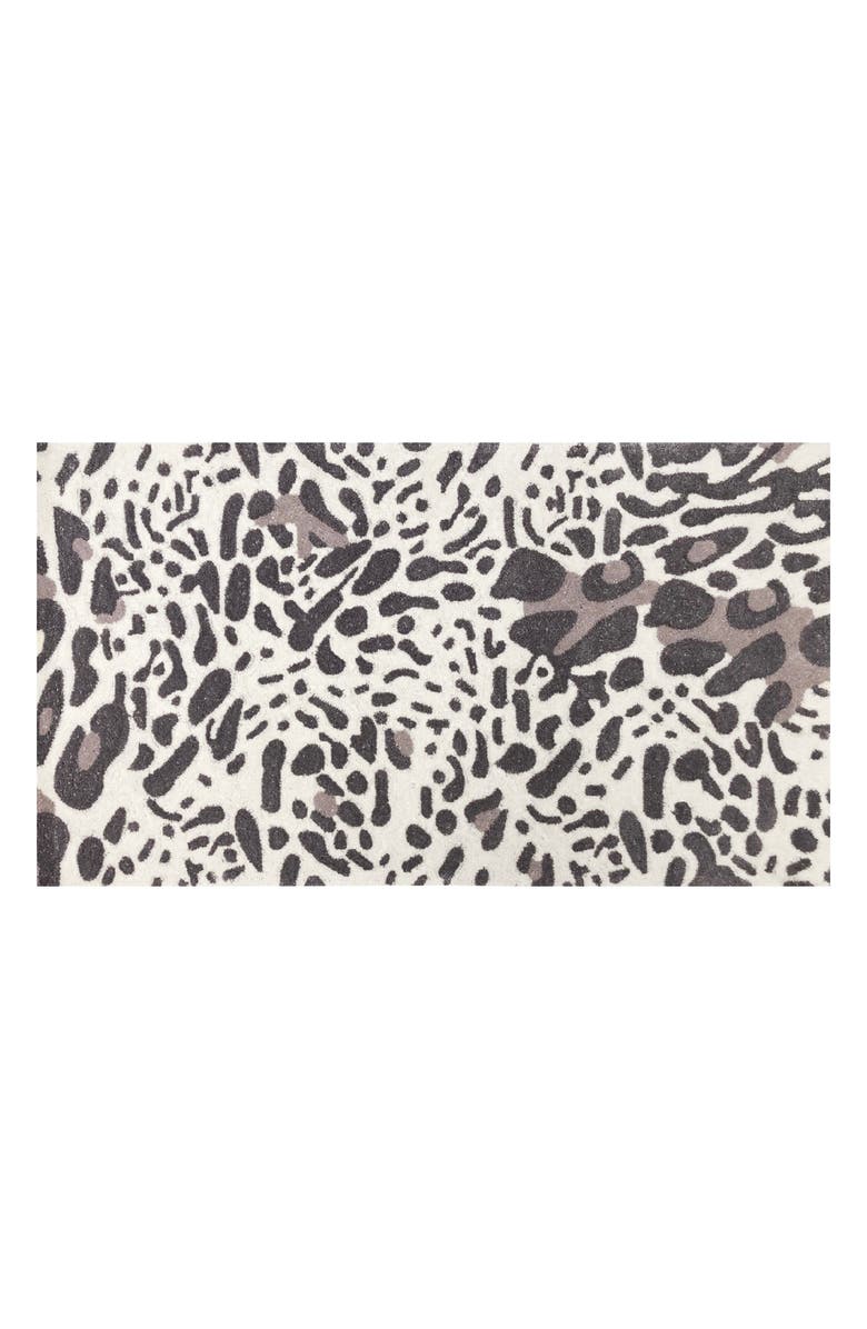 R16 HOME Kalahari Cheetah Indoor/Outdoor Doormat, Main, color, Grey/ Cream