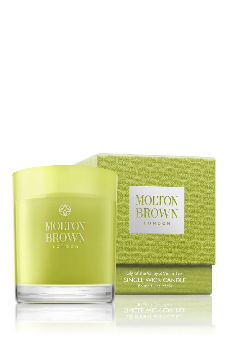 MOLTON BROWN Lily Of The Valley & Violet Leaf Single Wick Candle, Alternate, color,