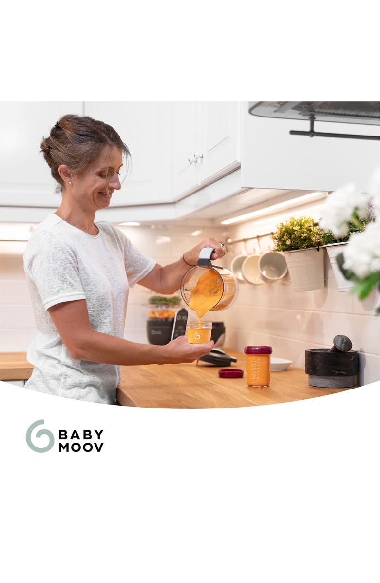 Babymoov Babybols 4 8-Ounce Glass Jar Baby Food Storage Container Set, Alternate, color, 