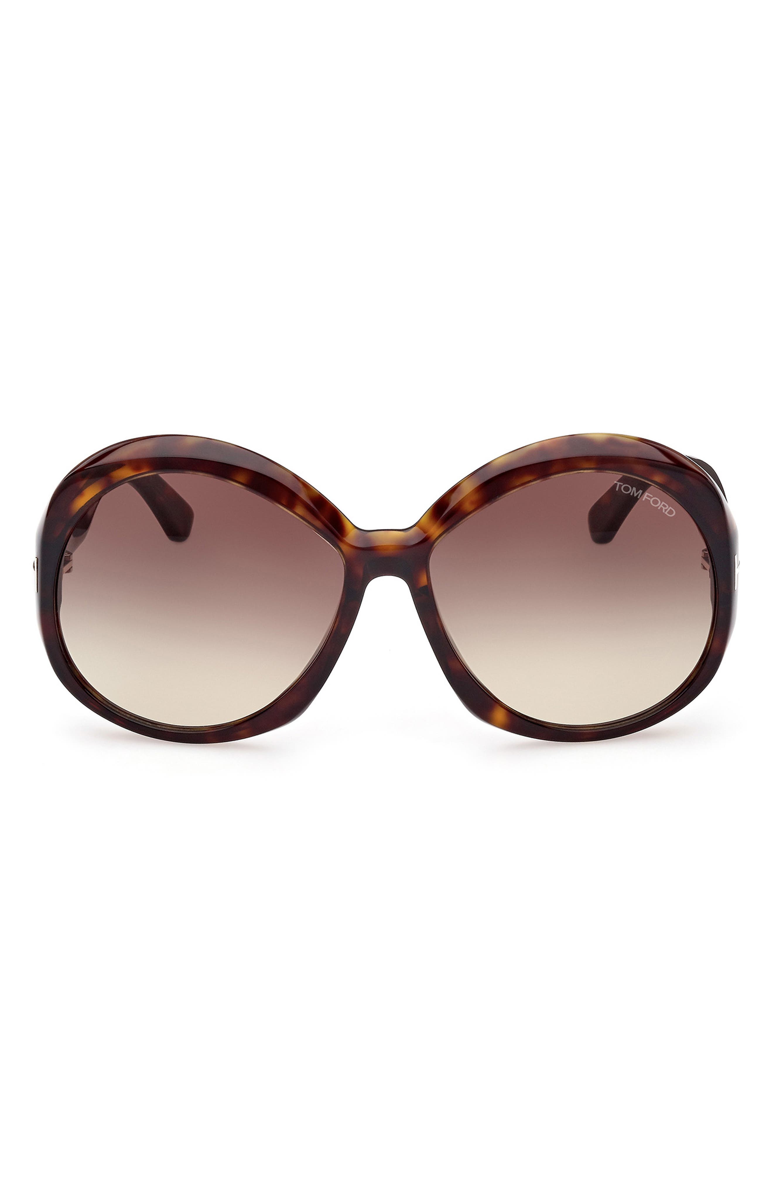 TOM FORD 62mm Gradient Oversize Round Sunglasses