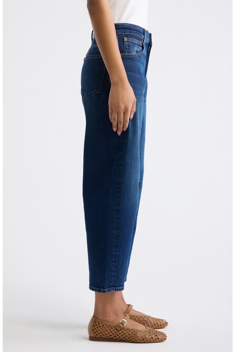 The Short Darted Barrel Leg Jeans, Alternate, color, MIDNIGHT STONE WASH