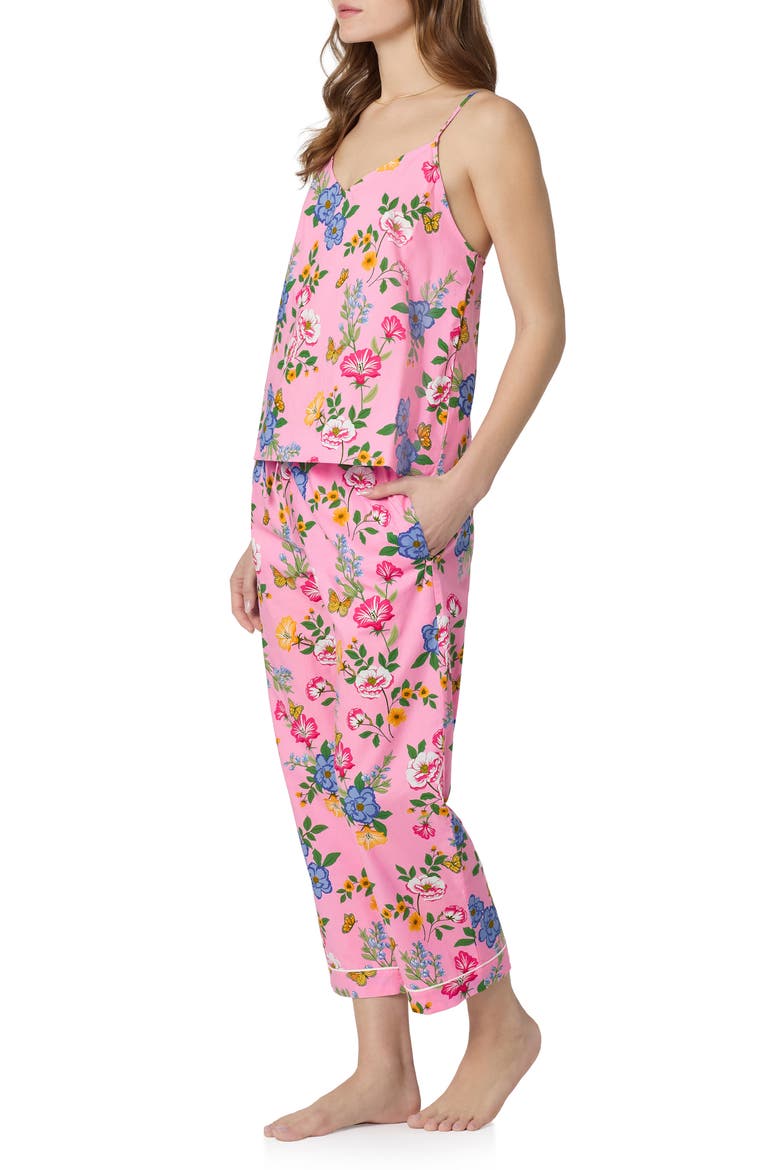 Print Crop Pajamas, Alternate, color, BUTTERFLY GARDEN