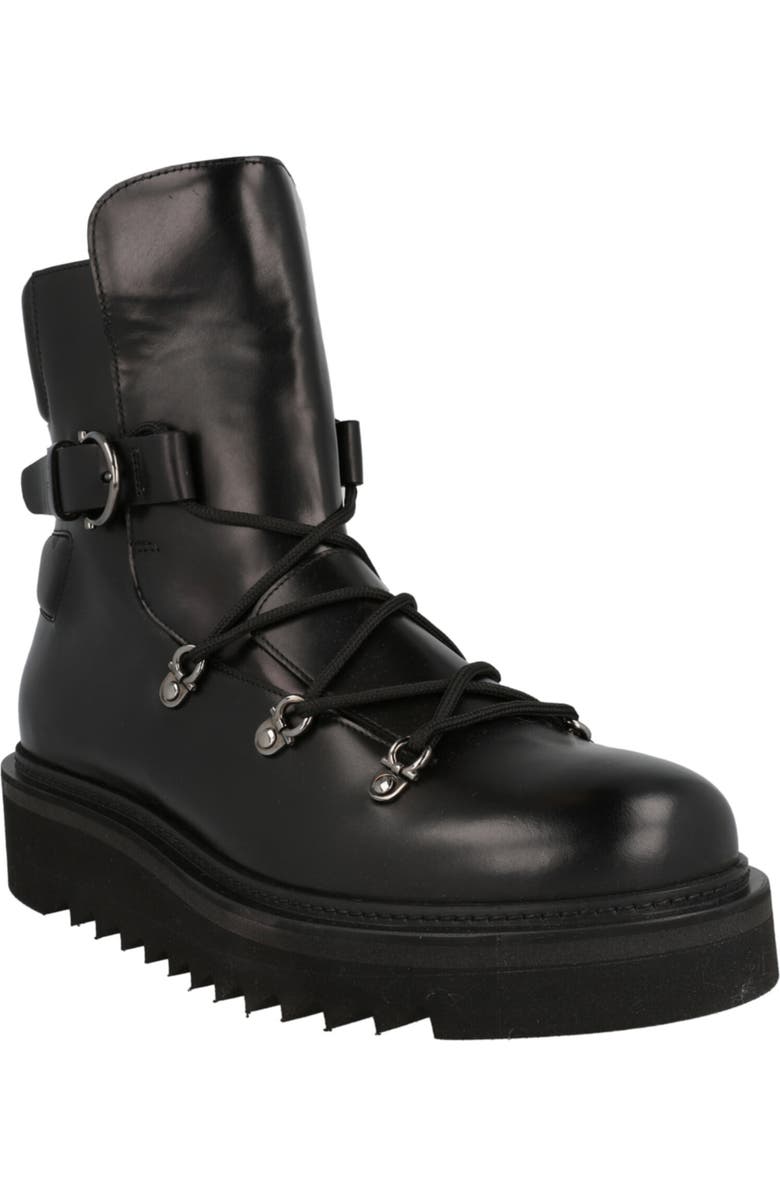 FERRAGAMO Giulio Lace-Up Boot, Main, color,