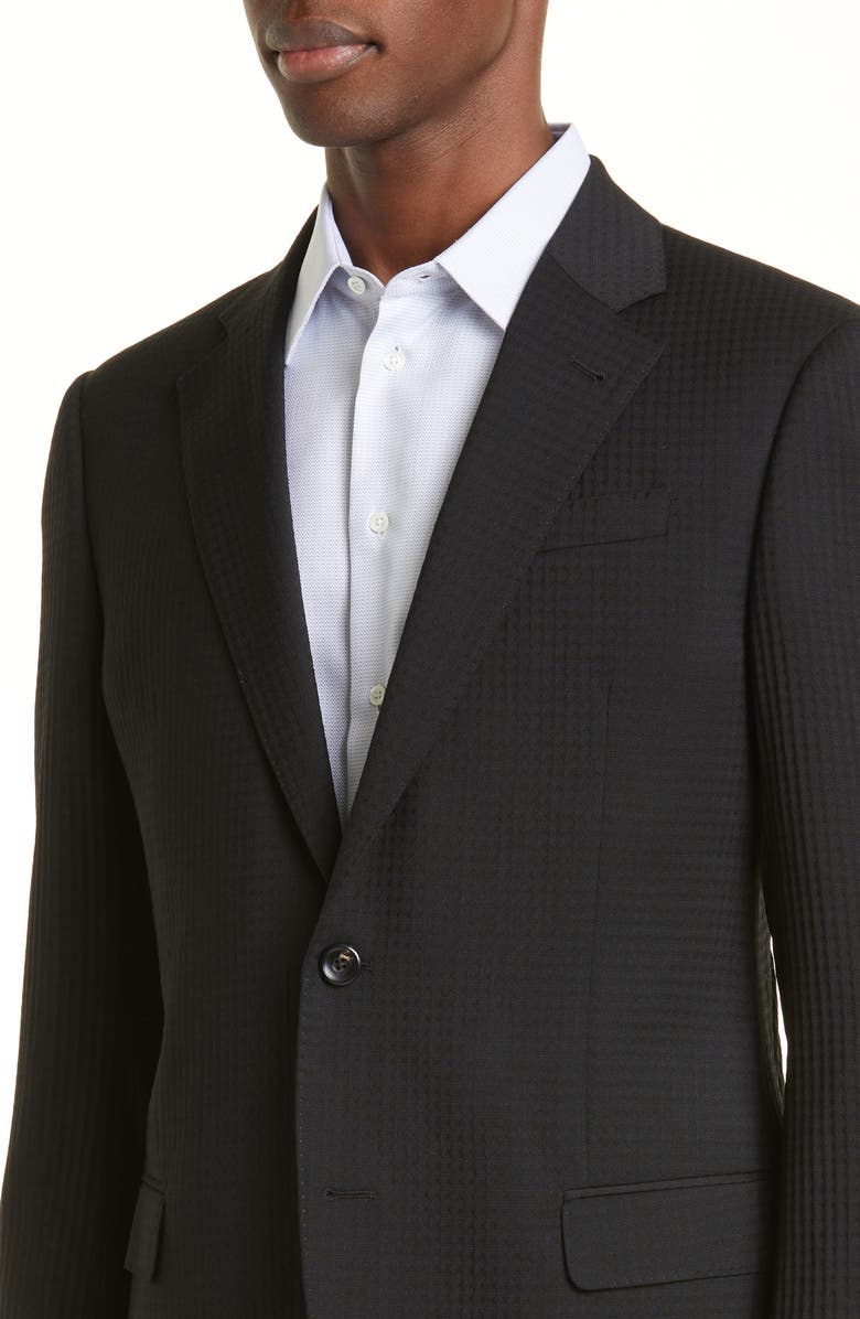 Emporio Armani G-Line Textured Box Stretch Virgin Wool Sport Coat, Alternate, color,
