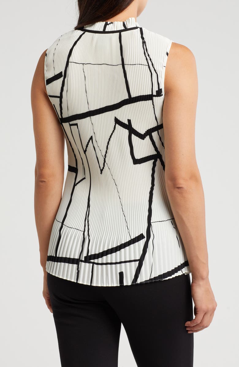 DKNY Tie Neck Pleated Top, Alternate, color, 