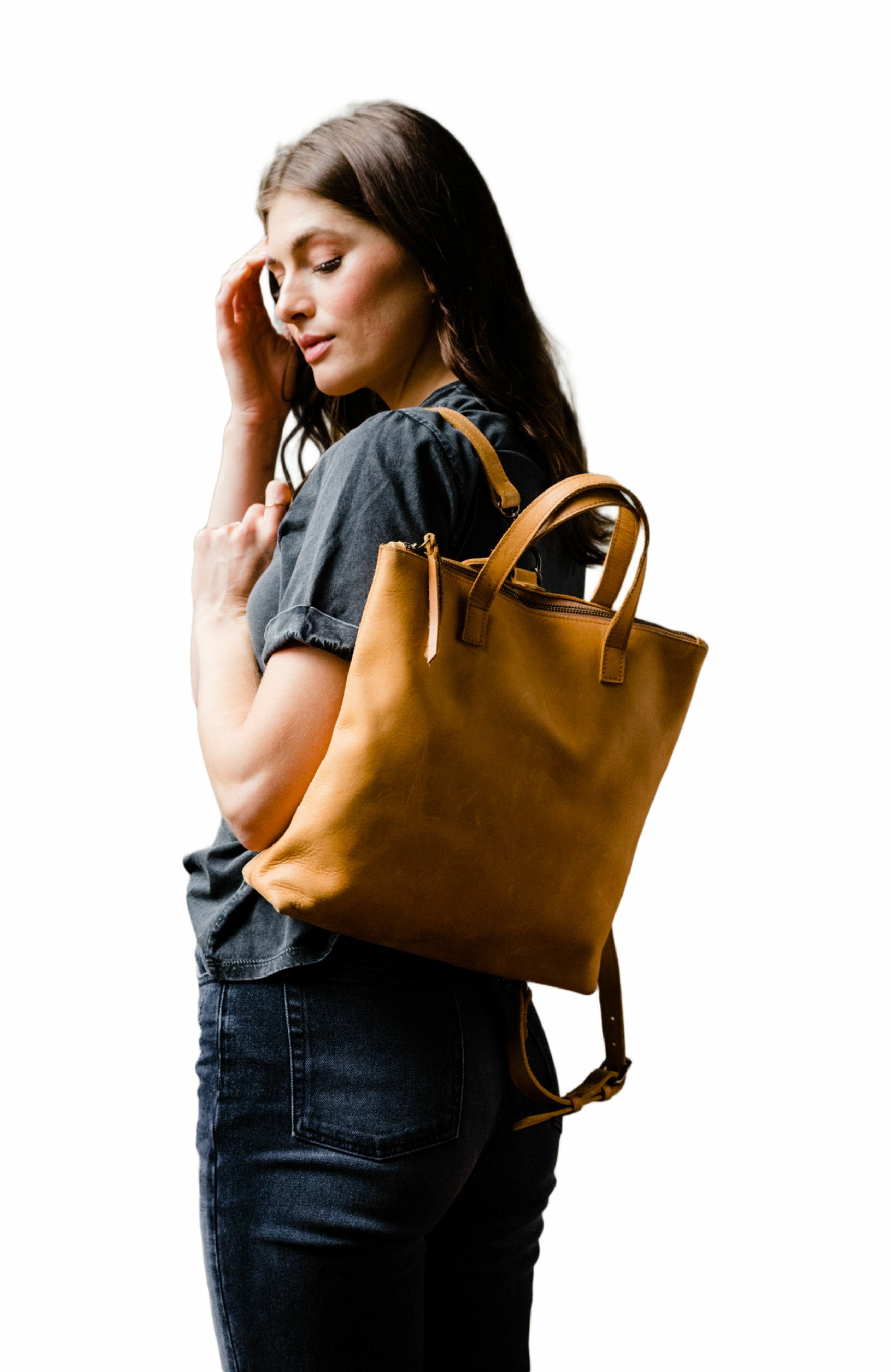 ABLE Abera Backpack, Alternate, color, Cognac