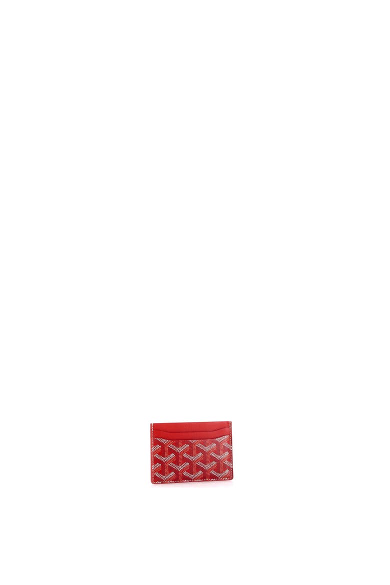 Saint Sulpice Card Holder Coated Canvas, Alternate, color, Red