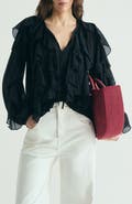 Scalpers Ruffled Cotton Blouse
