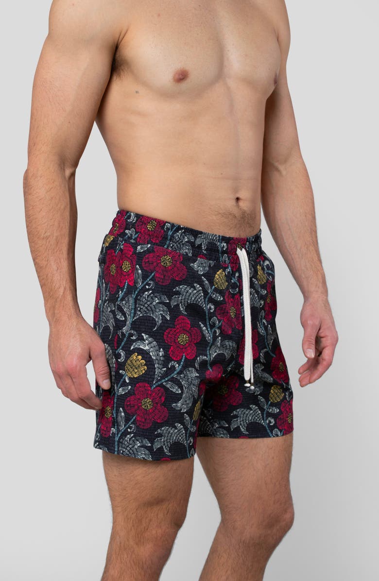 LEISURE LAB Night Bloom Swim Trunk, Alternate, color, Night Bloom