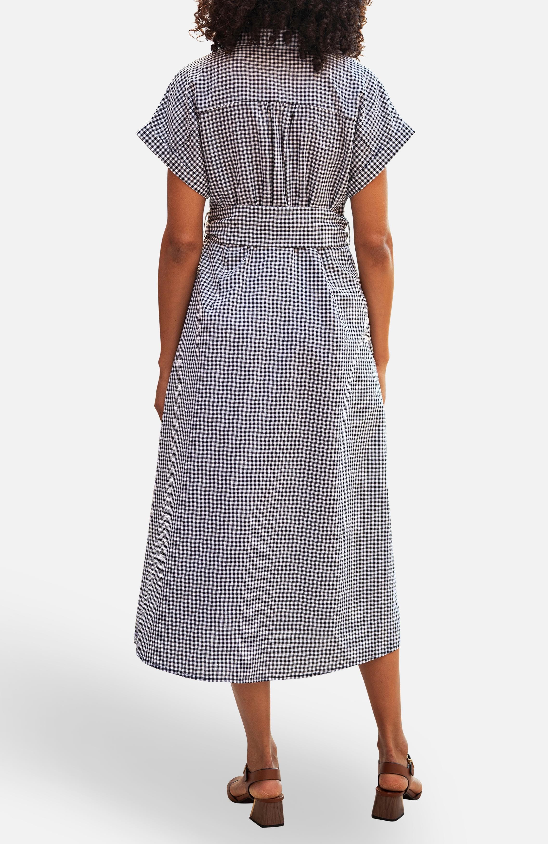 shirt dress gingham THE CLASSIC in Lavender Chios Gauze Lavender Gingham Chios Gauze / 2024RES101 LGCG / 3 A classic A Prairie Gaze Western Shirtdress