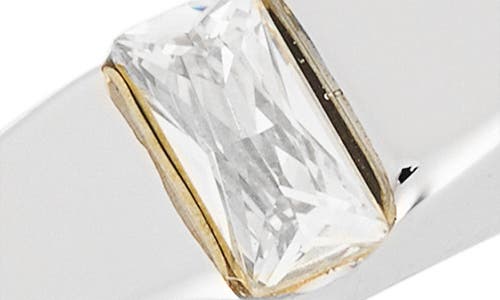 Covet Baguette Navette Signet Ring In Silver