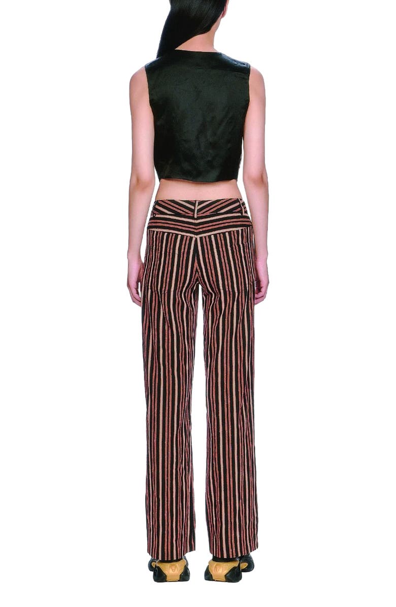 Anna Sui Pinstripe Pants, Alternate, color, Black Multi