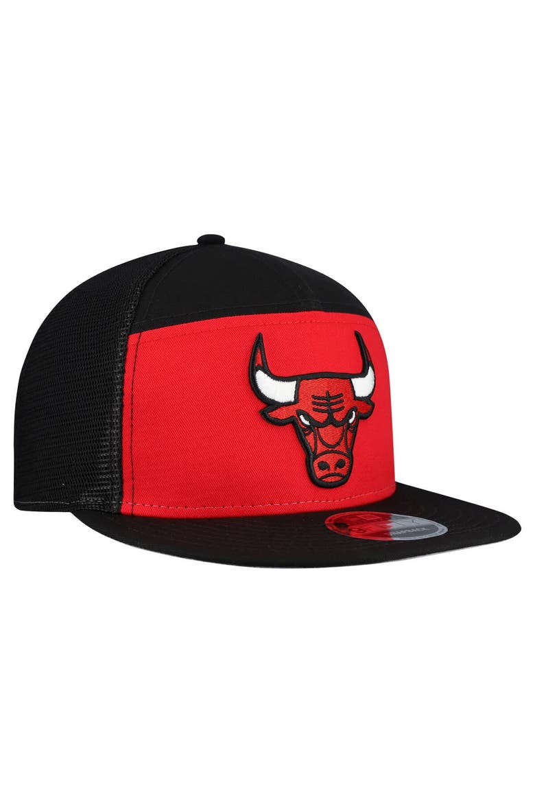 Men's New Era  Red/Black Chicago Bulls Outdoor Split Panel 9FIFTY Snapback Hat, Alternate, color, Red