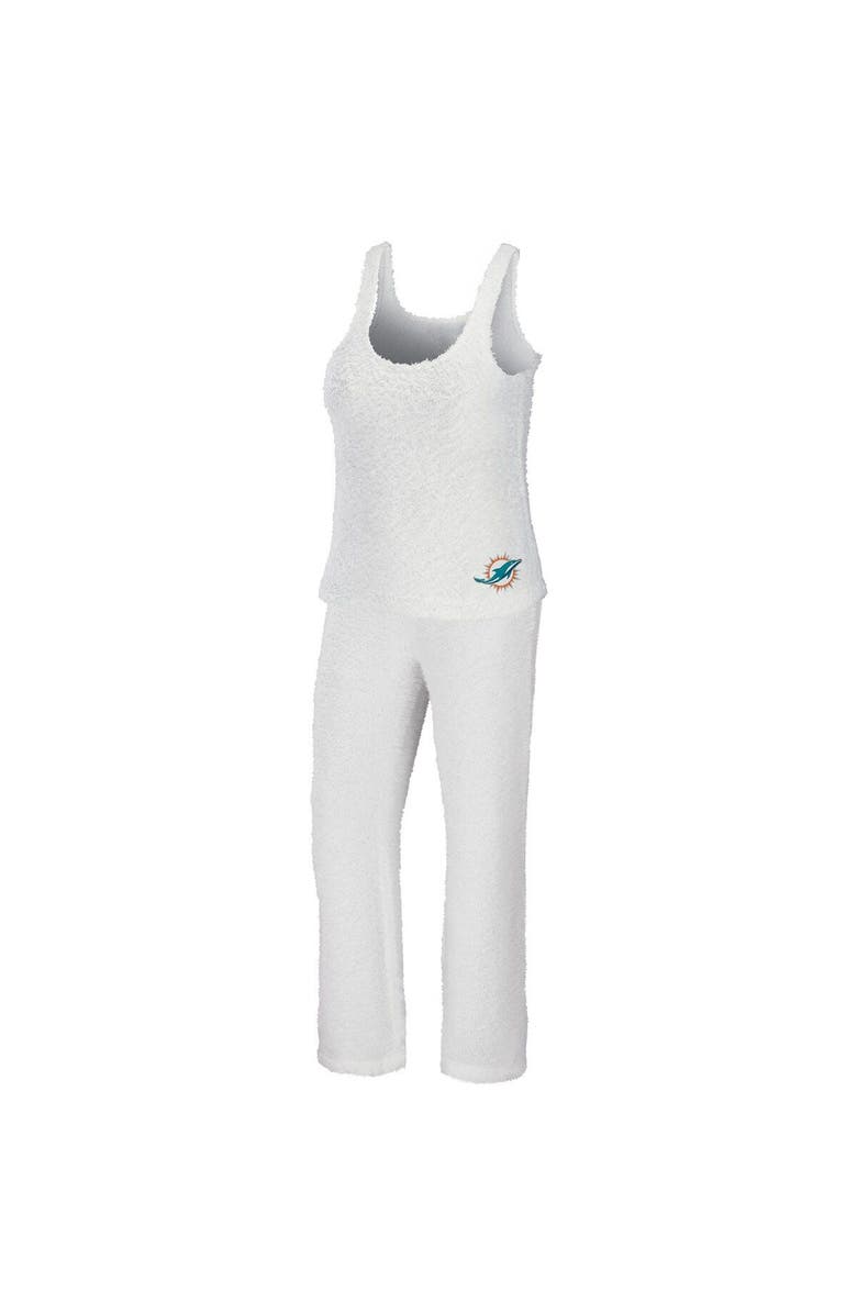 WEAR by Erin Andrews Women's WEAR by Erin Andrews Cream Miami Dolphins Cozy Scoop Neck Tank Top & Pants Sleep Set, Main, color, Cream