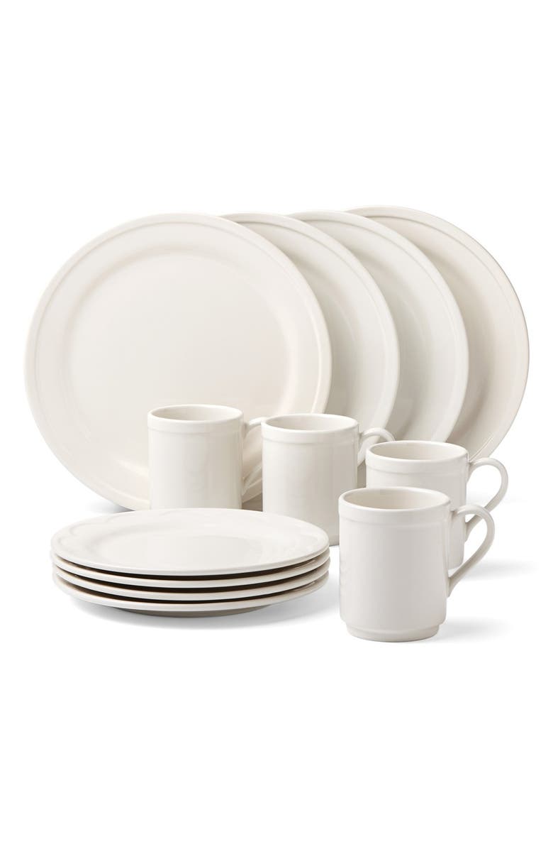 Kate Spade New York 'all in good taste' 12-piece dinnerware set, Main, color,