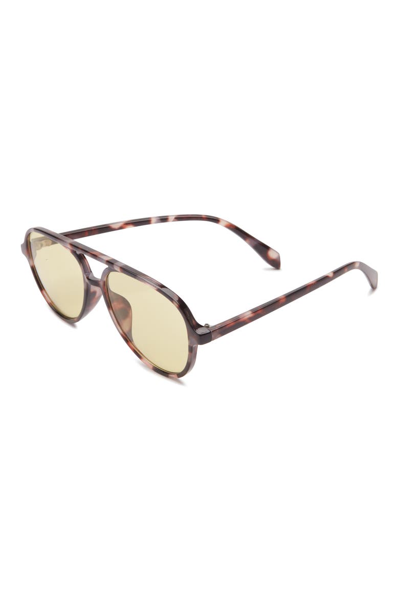 Aviator Sunglasses, Alternate, color, TORT- YELLOW