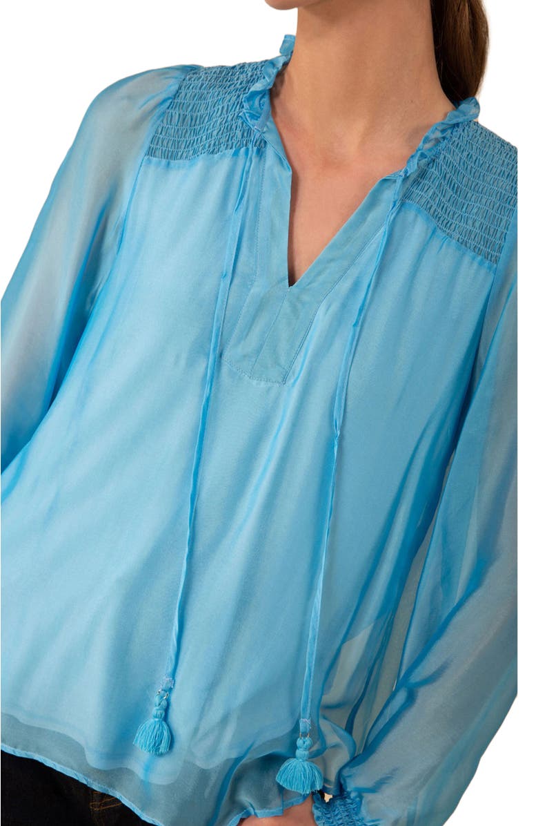 Hale Bob Lucia Solid Chiffon Top, Alternate, color, 