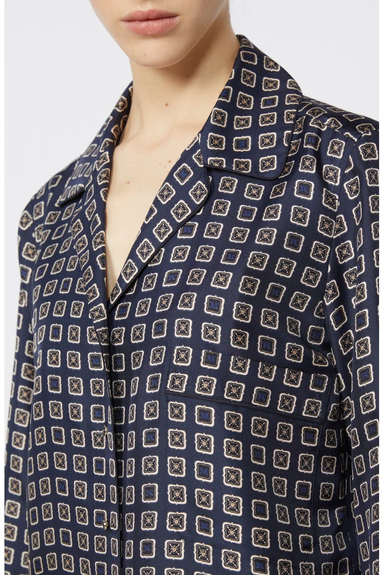 Disco Monogram Paisley Pajama Shirt, Alternate, color, ULTRAMARINE