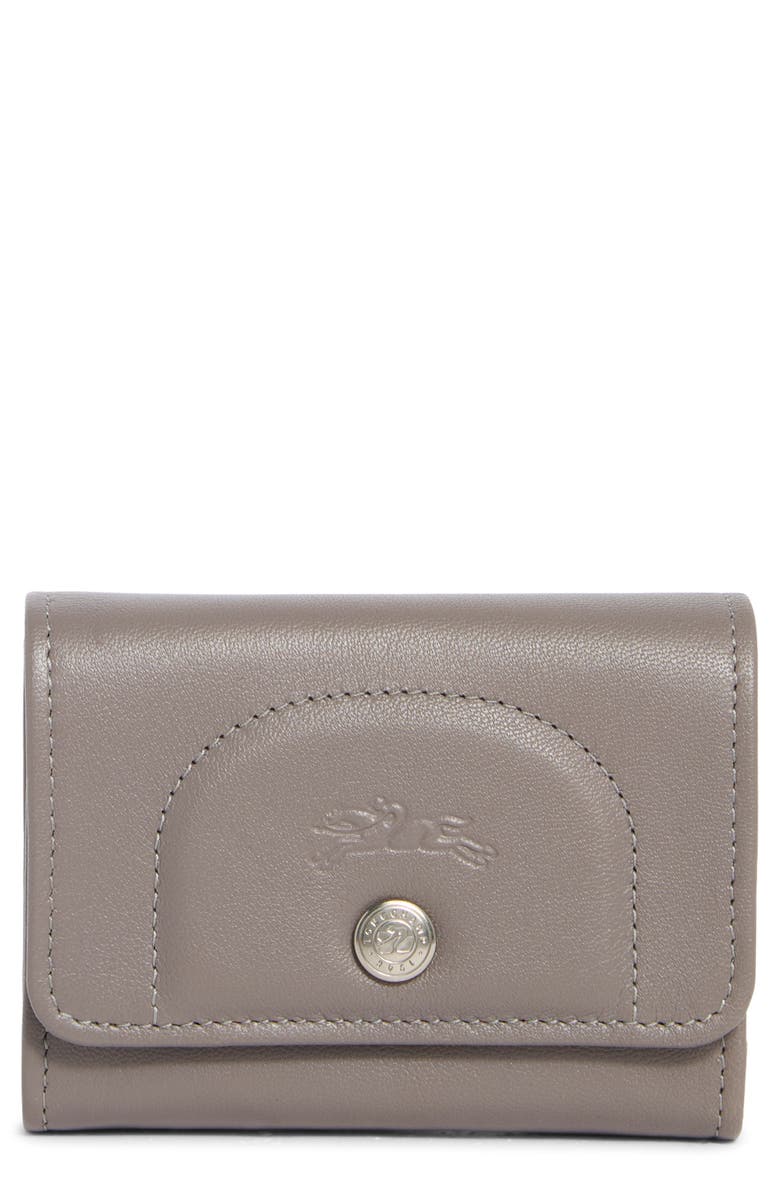 Longchamp Le Pliage Xtra Leather Flap Card Case, Main, color, Pebble