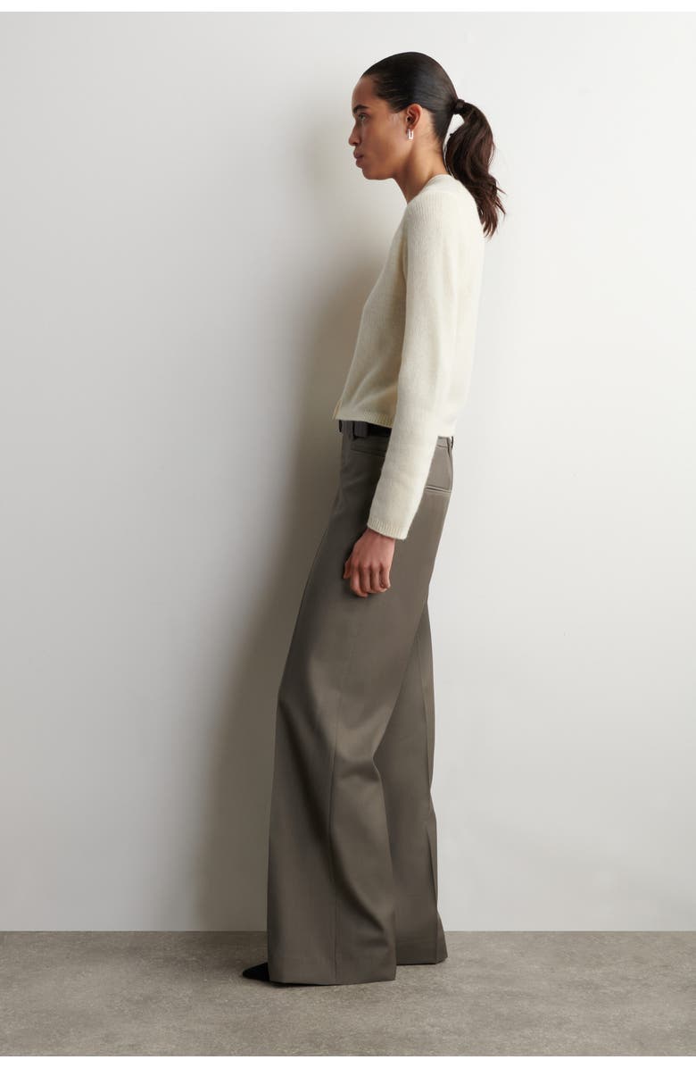 COS Cashmere V-neck Cardigan, Alternate, color, Cream