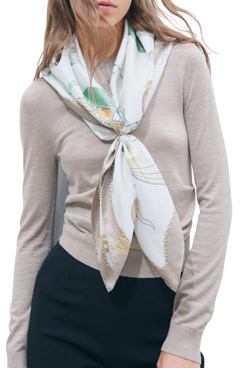 Hot Air Balloon Silk Square Scarf