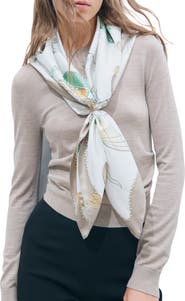Tory Burch Hot Air Balloon Silk Square Scarf