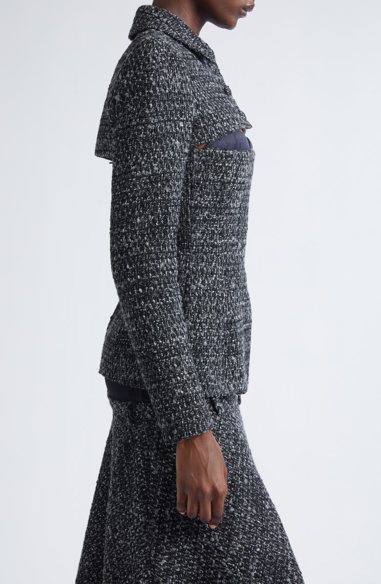 DIESEL<sup>®</sup> G-Anne Bouclé Tweed Crop Jacket, Alternate, color, Deep Black