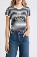 FRAME x The Ritz Paris Stripe Logo Graphic Baby Tee