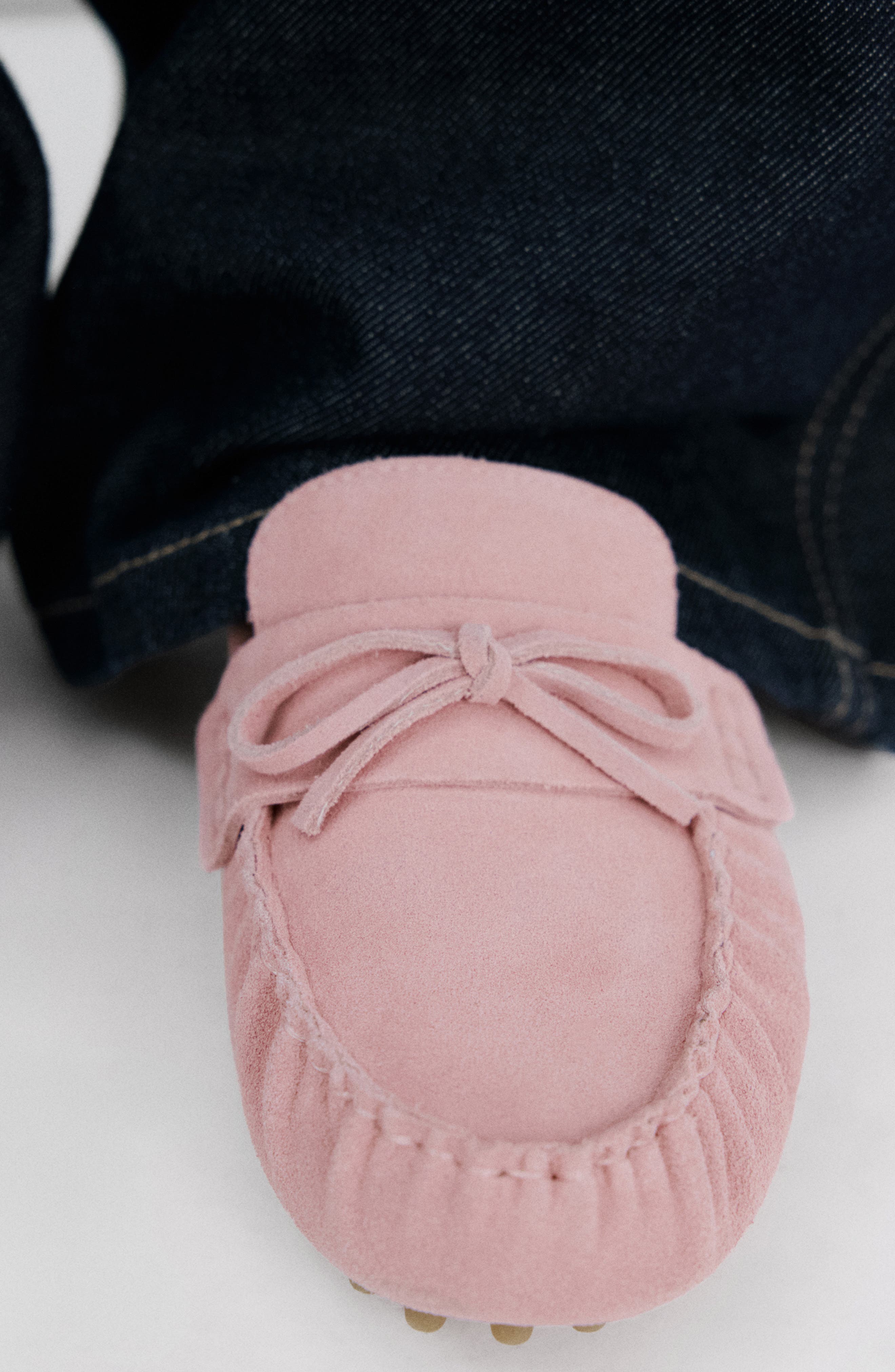 MANGO Moc Toe Loafer, Alternate, color, Pink