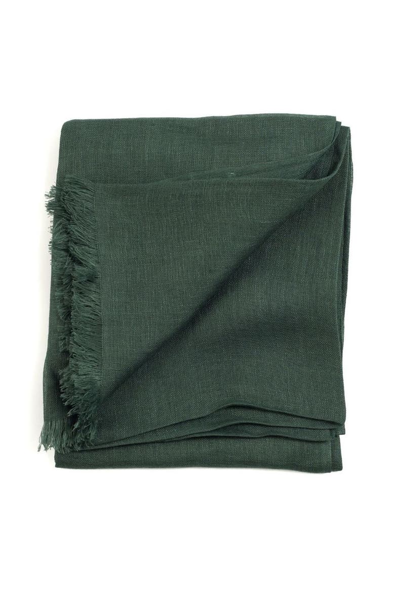 Coco Brown Hand Woven Linen Silk Blend Scarf, Main, color, Green/Brown
