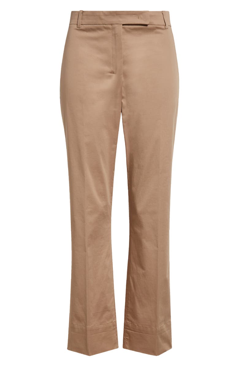 Max Mara Felice Stretch Cotton Crop Pants, Alternate, color, Colonial