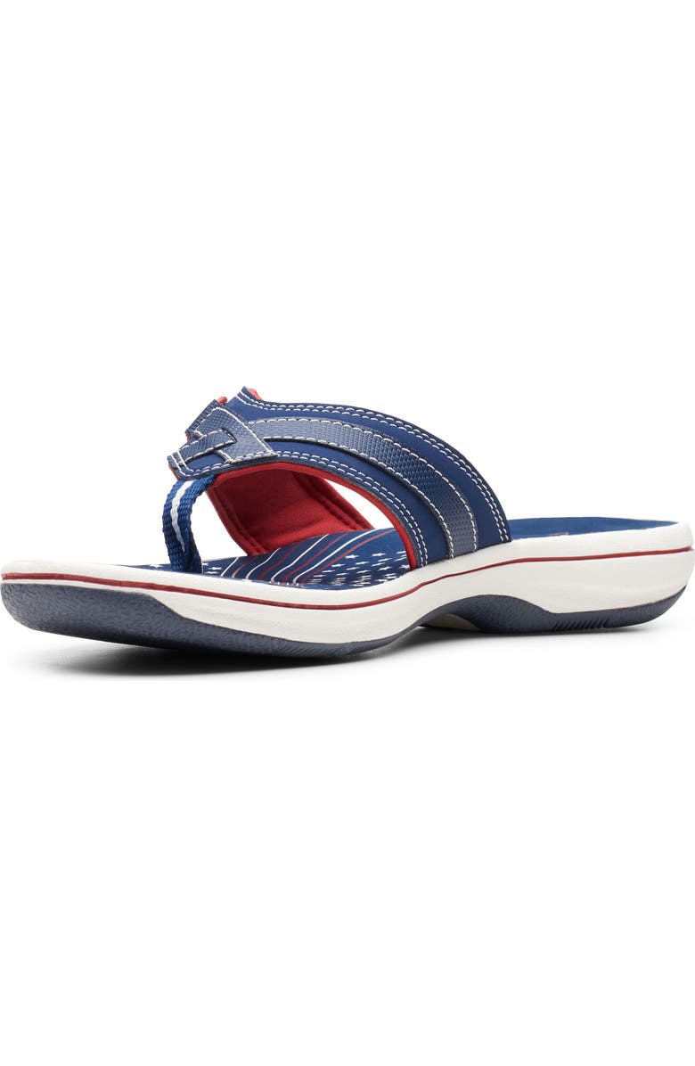 Clarks<sup>®</sup> Breeze Sea Thong Sandal, Alternate, color, Navy/Red