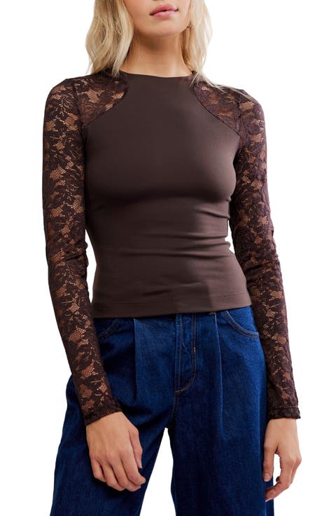 No Excuses Lace Sleeve Top