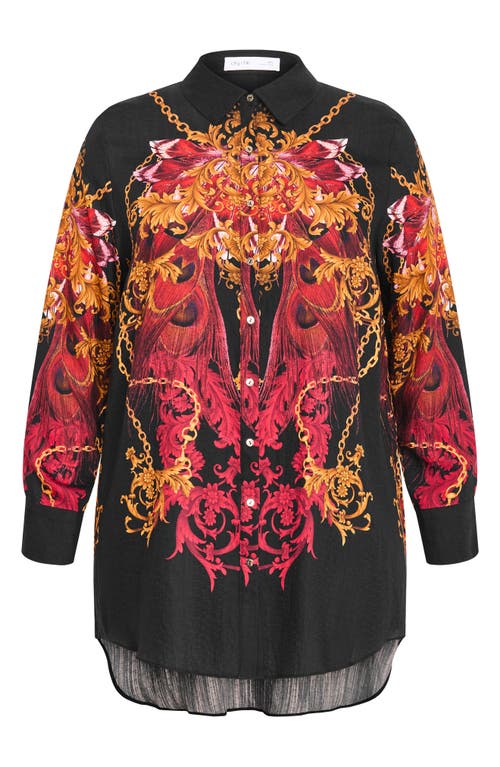 City Chic Savannah Shirt In Multi