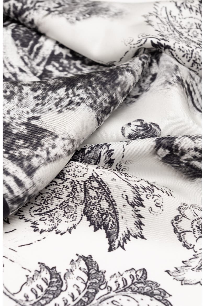 Toile - Long Silk Scarf for Women, Alternate, color, Black