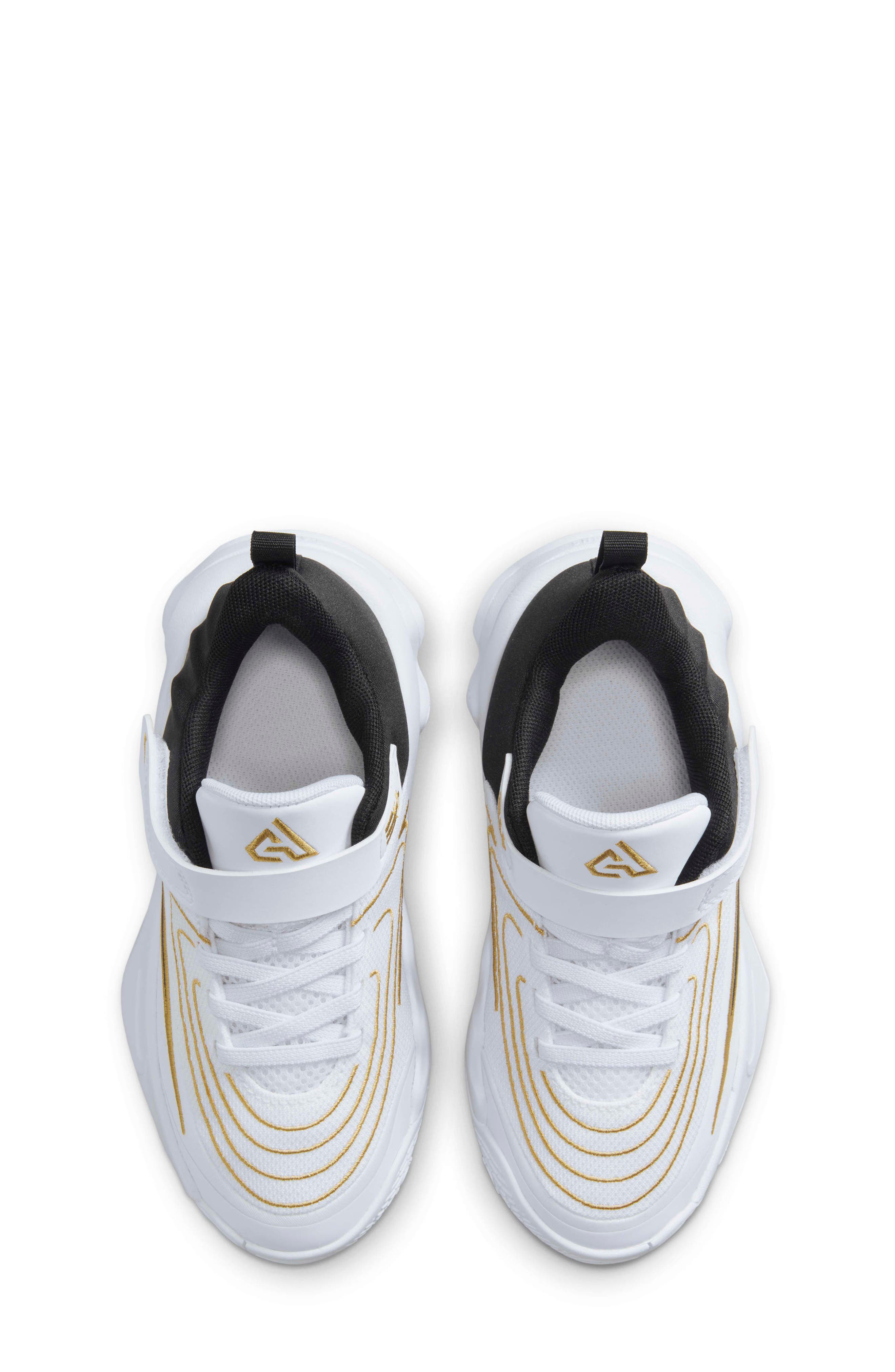 Nike Kids' Giannis Immortality 4 Basketball Shoe, Alternate, color, 100 White/Metallic Gold/Black